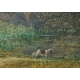 Aquarelle "Le chasseur" signé C. TROYON