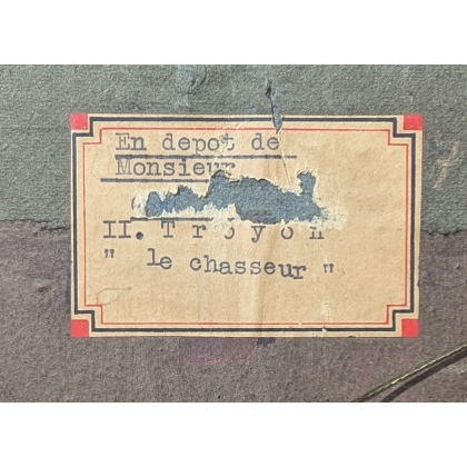 Aquarelle "Le chasseur" signé C. TROYON