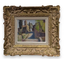 Tableau "Cagnes" signé R. HEUDEBERT