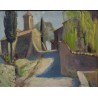 Tableau \"Cagnes\" signé R. HEUDEBERT