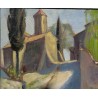 Tableau \"Cagnes\" signé R. HEUDEBERT
