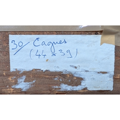 Tableau \"Cagnes\" signé R. HEUDEBERT