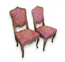 Paire de Chaises italiennes dorées