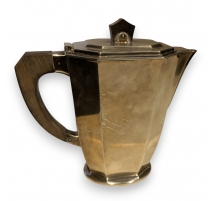 Cafetière Art-Déco en métal argenté par QUIST