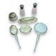 Garniture de coiffeuse en cristal et argent