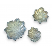 Lot de 3 vide-poches "Vigne" en argent