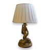  Lampe en bois doré et argenté avec sur  Moinat SA  - Antiquités décoration