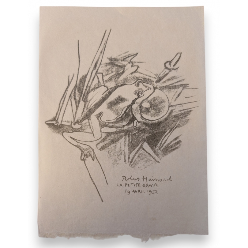 Gravure "Rainette chantant" de Robert HAINARD
