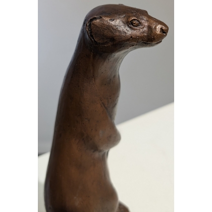 Bronze sculpture ‘Standing Ermine’, signed GICÉ 95