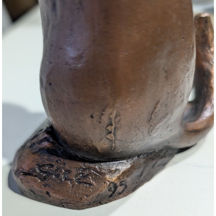 Bronze sculpture ‘Standing Ermine’, signed GICÉ 95