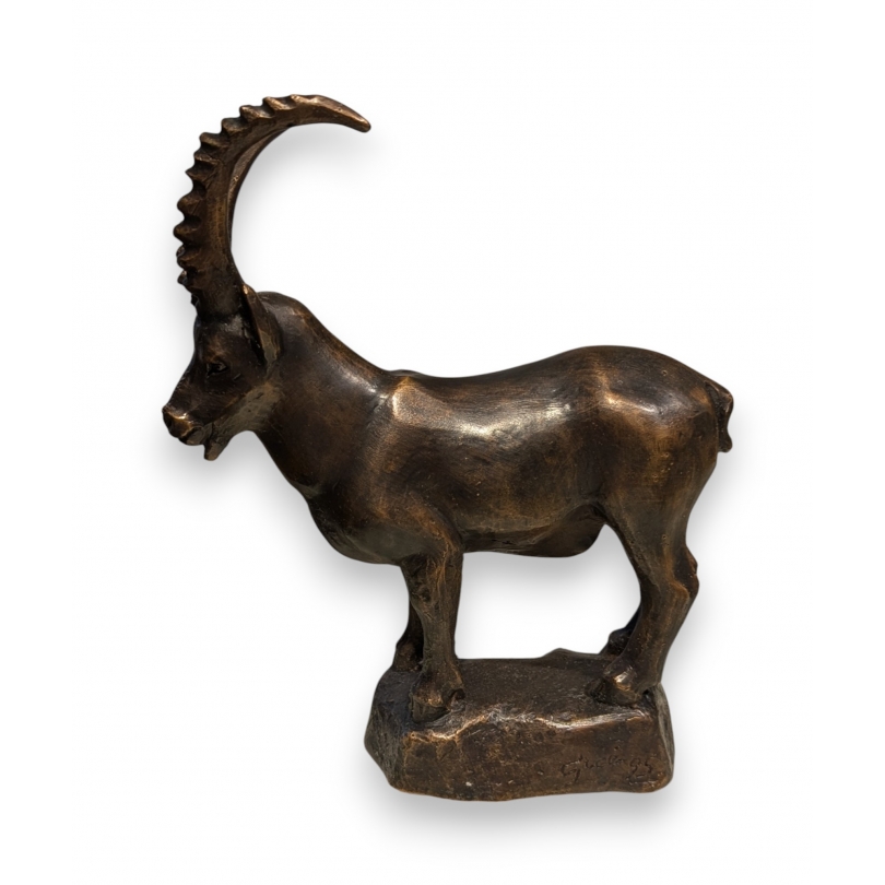 Bronze "Bouquetin des alpes" signé GICÉ 95