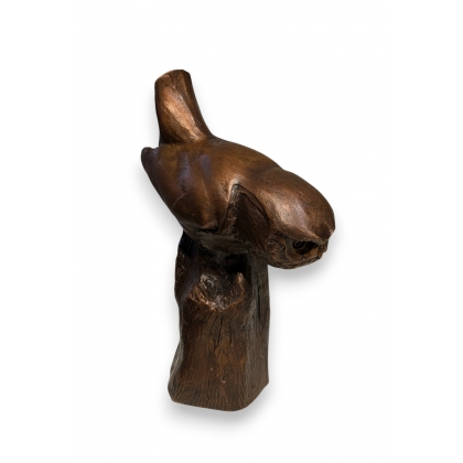 Bronze \"Chouette chevêchette penchée\" signée GICÉ