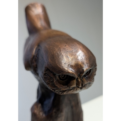 Bronze "Chouette chevêchette penchée" signée GICÉ