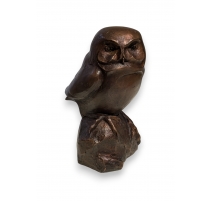 Bronze "Chouette chevêchette dressée" signée GICÉ