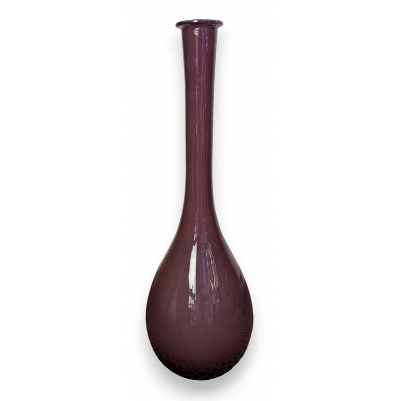 Vase Murano à long col violet