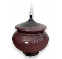 Boite couverte de Murano violette
