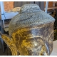 Tête de bouddha laquée dorée