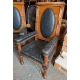 Paire de fauteuils monumentaux cuir noir