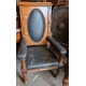 Paire de fauteuils monumentaux cuir noir