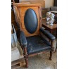 Paire de fauteuils monumentaux cuir noir