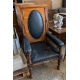 Paire de fauteuils monumentaux cuir noir