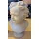 Paire de bustes d'enfants en marbre blanc