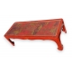 Paire de tables basses en laque chinoises rouge