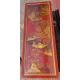 Paire de tables basses en laque chinoises rouge