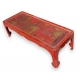 Paire de tables basses en laque chinoises rouge