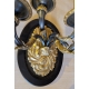 Paire d'appliques en bronze doré et noirci