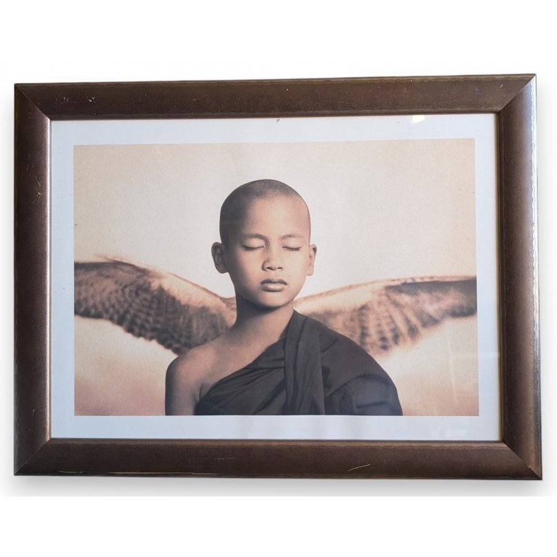 Framed print of "Child and Falcon" by COLBERT