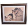 Framed print of "Child and Caracal" by COLBERT