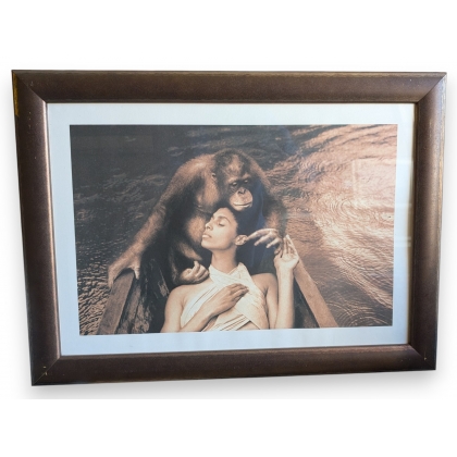 Framed print of "Woman and Monkey" by COLBERT