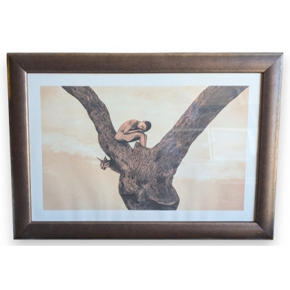 Framed print of "Child and Caracal" by COLBERT