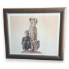 Framed print of "Child and Cheetah" by COLBERT