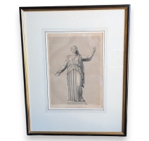 Gravure "Muse restaurée en Cérès" par GRANGER