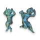 Paire de Putti en bronze
