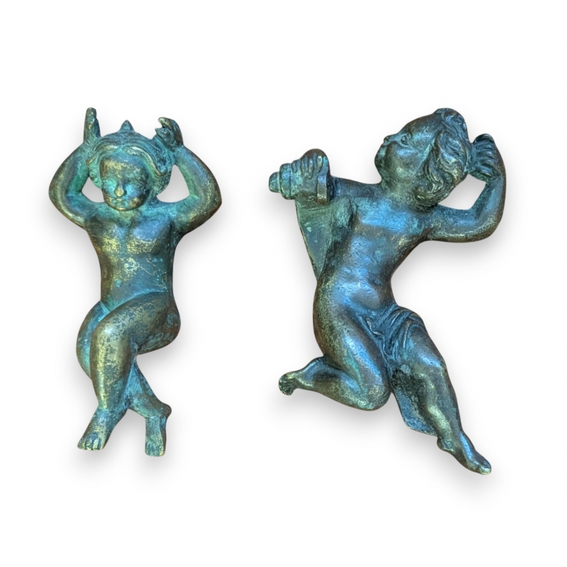 Paire de Putti en bronze