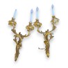 Paire d'appliques style Louis XV en bronze doré