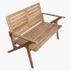Banquette Odin en teck