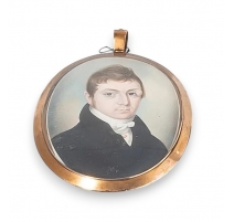 Miniature "Homme au manteau noir"