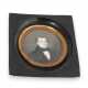 Miniature "Homme au manteau noir" signée PAGANINI