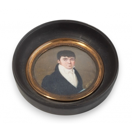 Miniature "Homme au manteau noir"