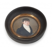 Miniature "Homme au manteau noir"