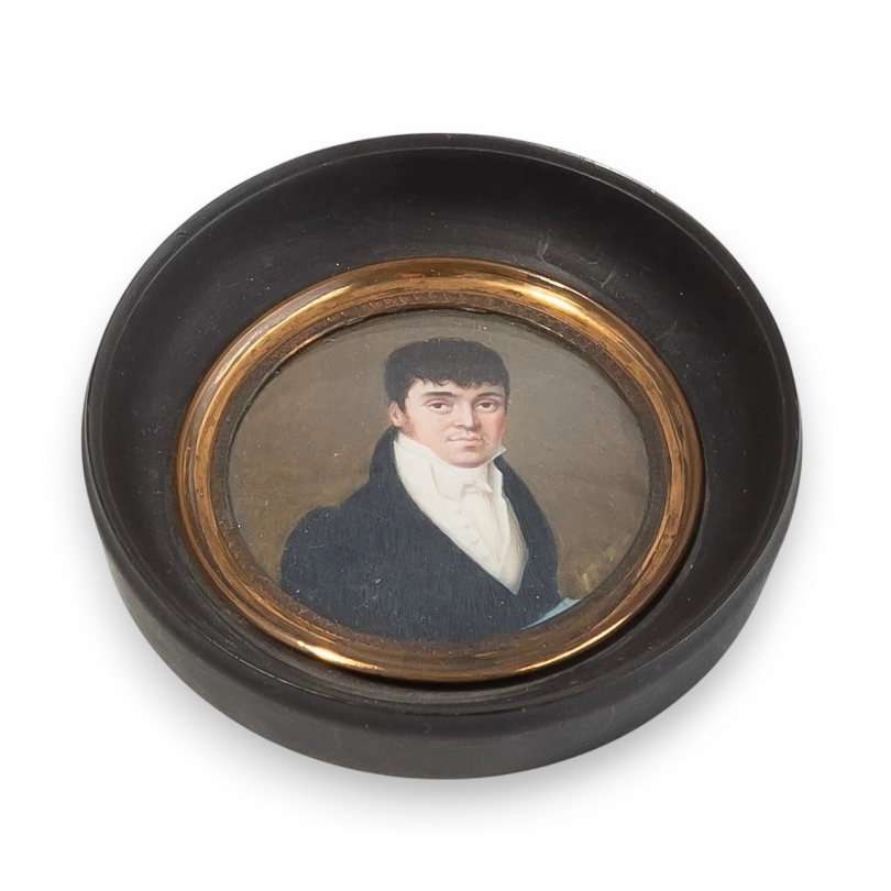 Miniature "Homme au manteau noir"
