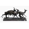 Bronze "Course d'antilopes" signé E. SAROLDI