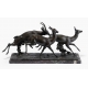 Bronze "Course d'antilopes" signé E. SAROLDI
