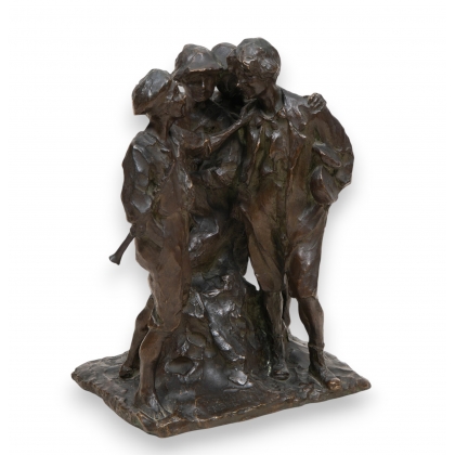 Bronze \"Suonatori Ambulanti\" signé DALCASTAGNÉ