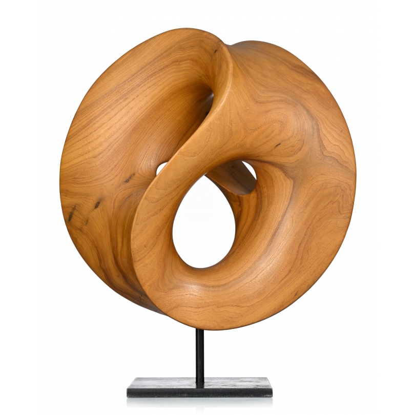 Sculpture en bois monogrammée HM 93