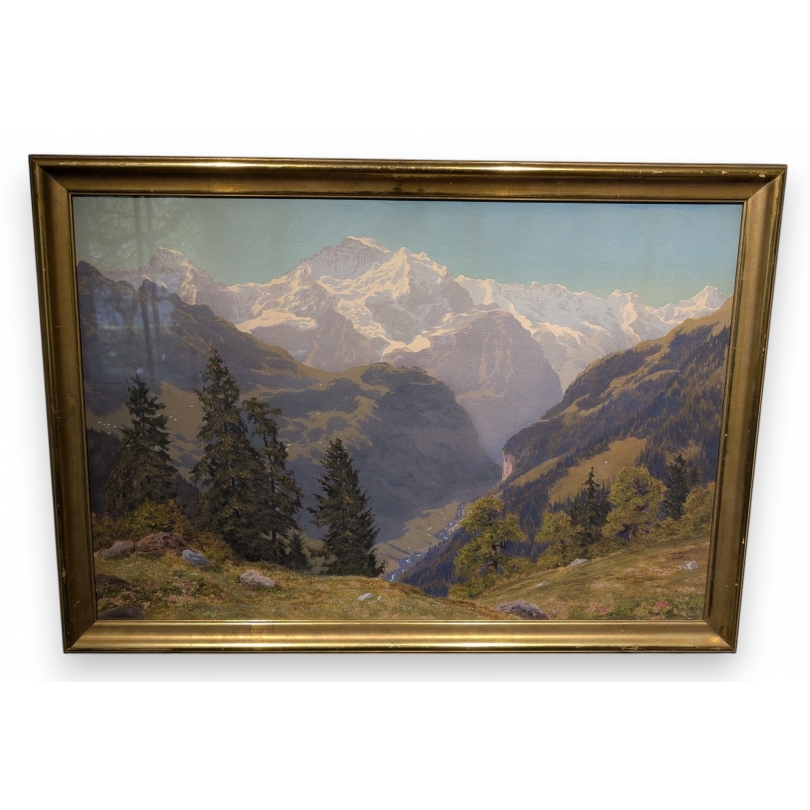 Aquarelle "Junfrau" signée L. STEINER